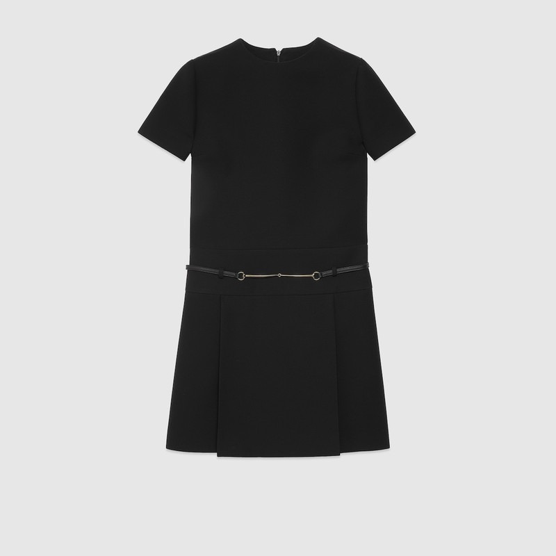 Cady crêpe wool silk dress 1