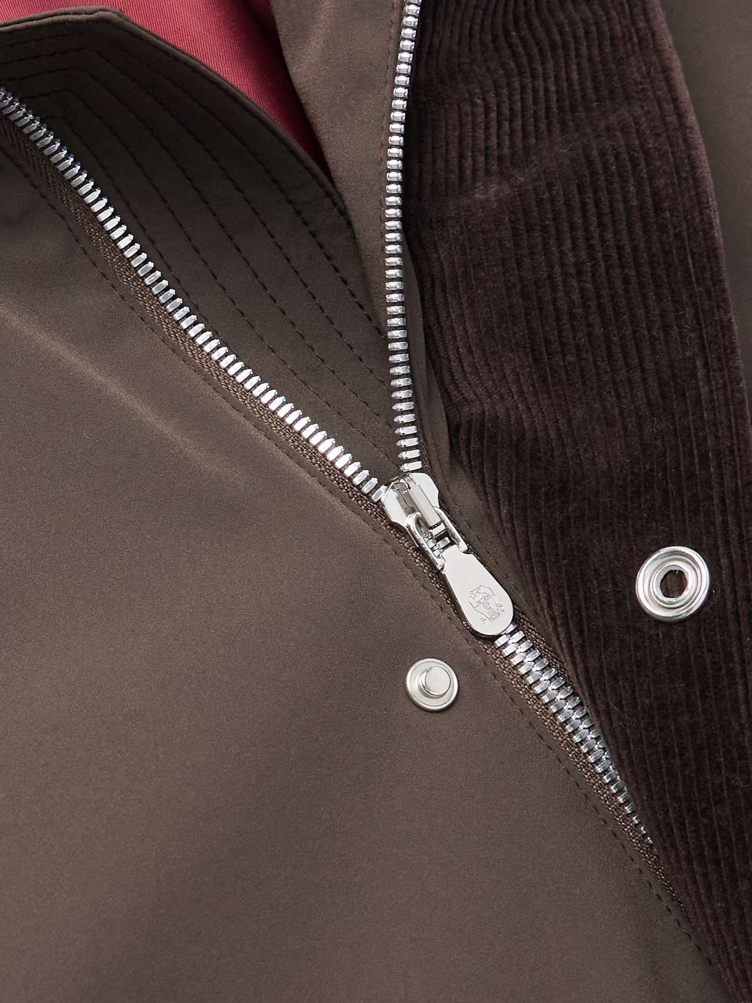 Cotton-Blend Corduroy-Trimmed Shell Field Jacket - 4