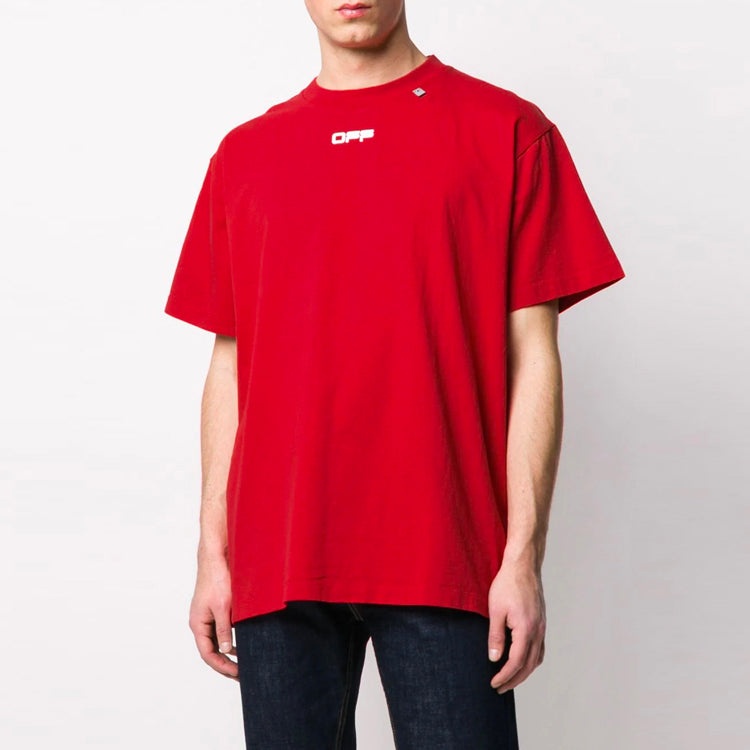 Off-White Painting Arrow Printing Short Sleeve Red OMAA038S201850042088 - 3