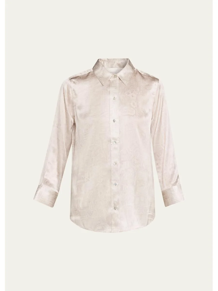 Dani 3/4-Sleeve Silk Blouse - 1