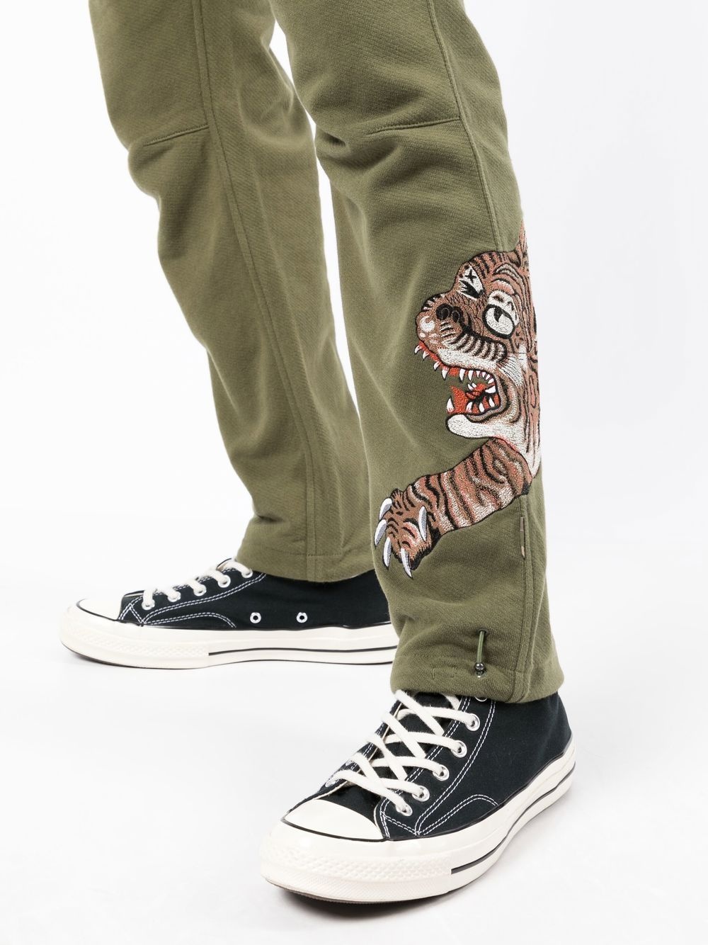 tiger-motif track pants - 5