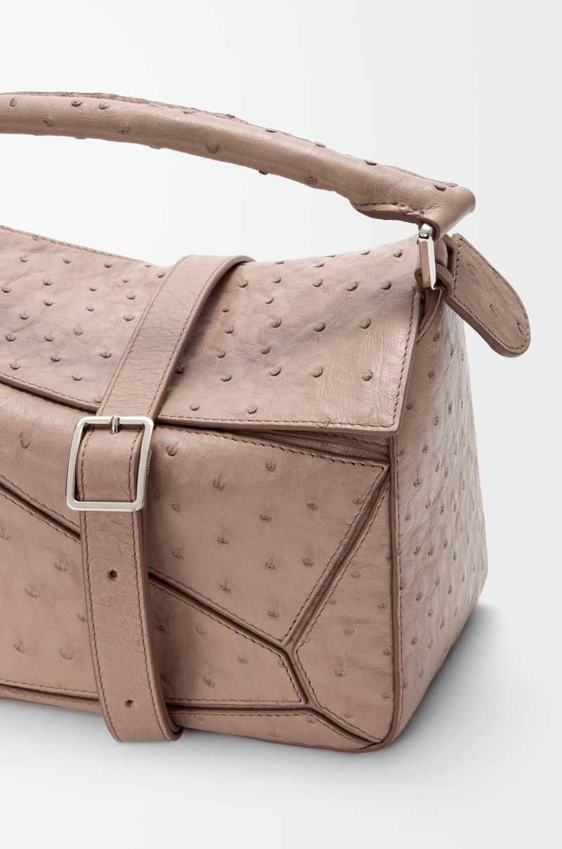 Small Featherlight Puzzle bag in ostrich 12