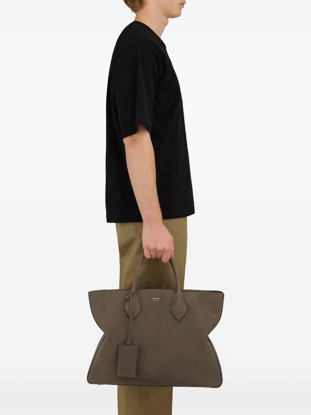 large leather tote bag - 2