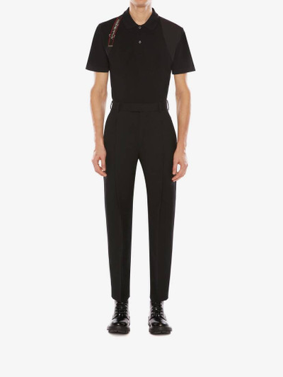 Alexander McQueen Men's Harness Polo Shirt in Black outlook