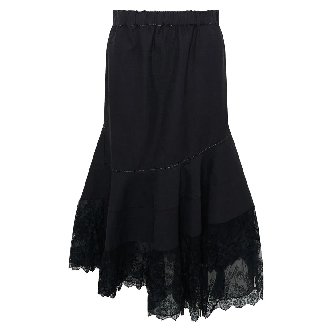 Mermaid Cut Midi Skirt - 1
