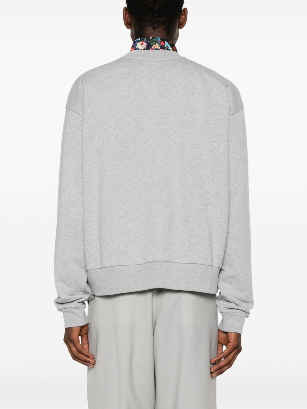 logo-print cotton sweatshirt - 4