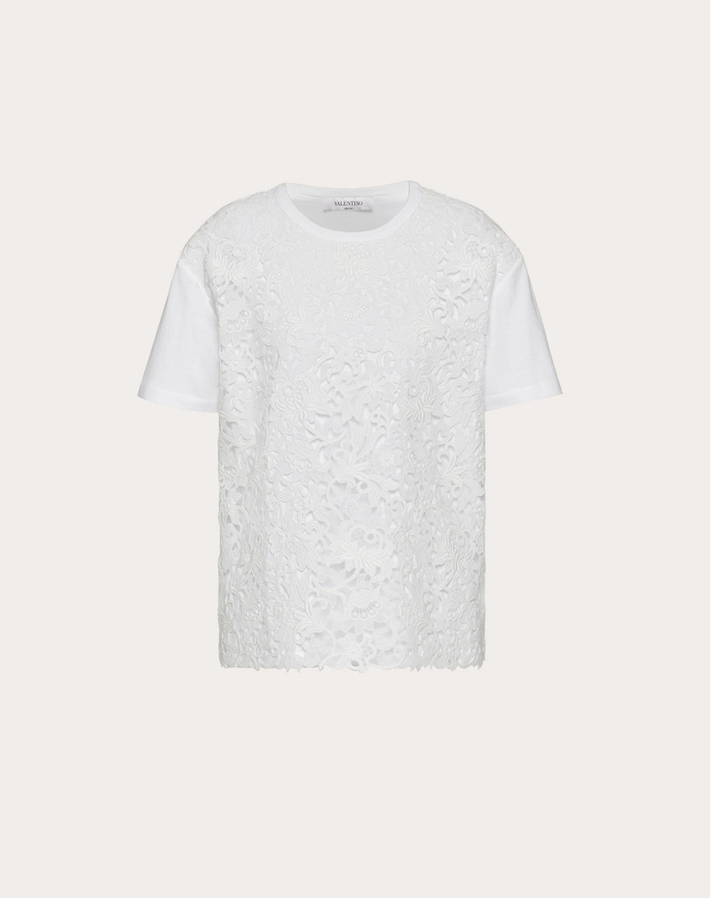 JERSEY AND MACRAMÉ T-SHIRT 1
