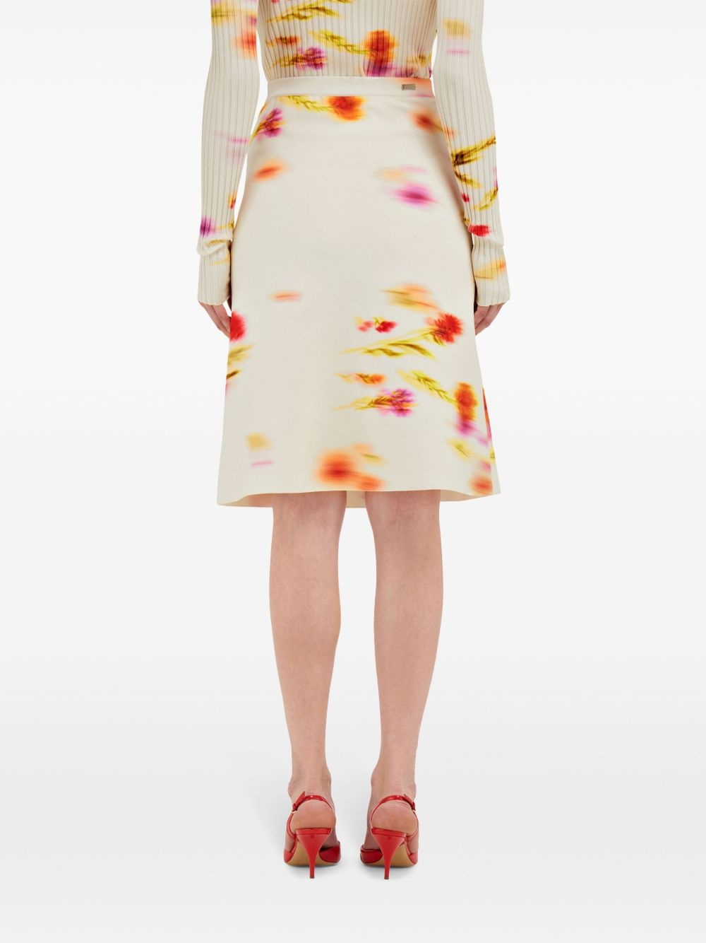Blossom-print skirt - 4