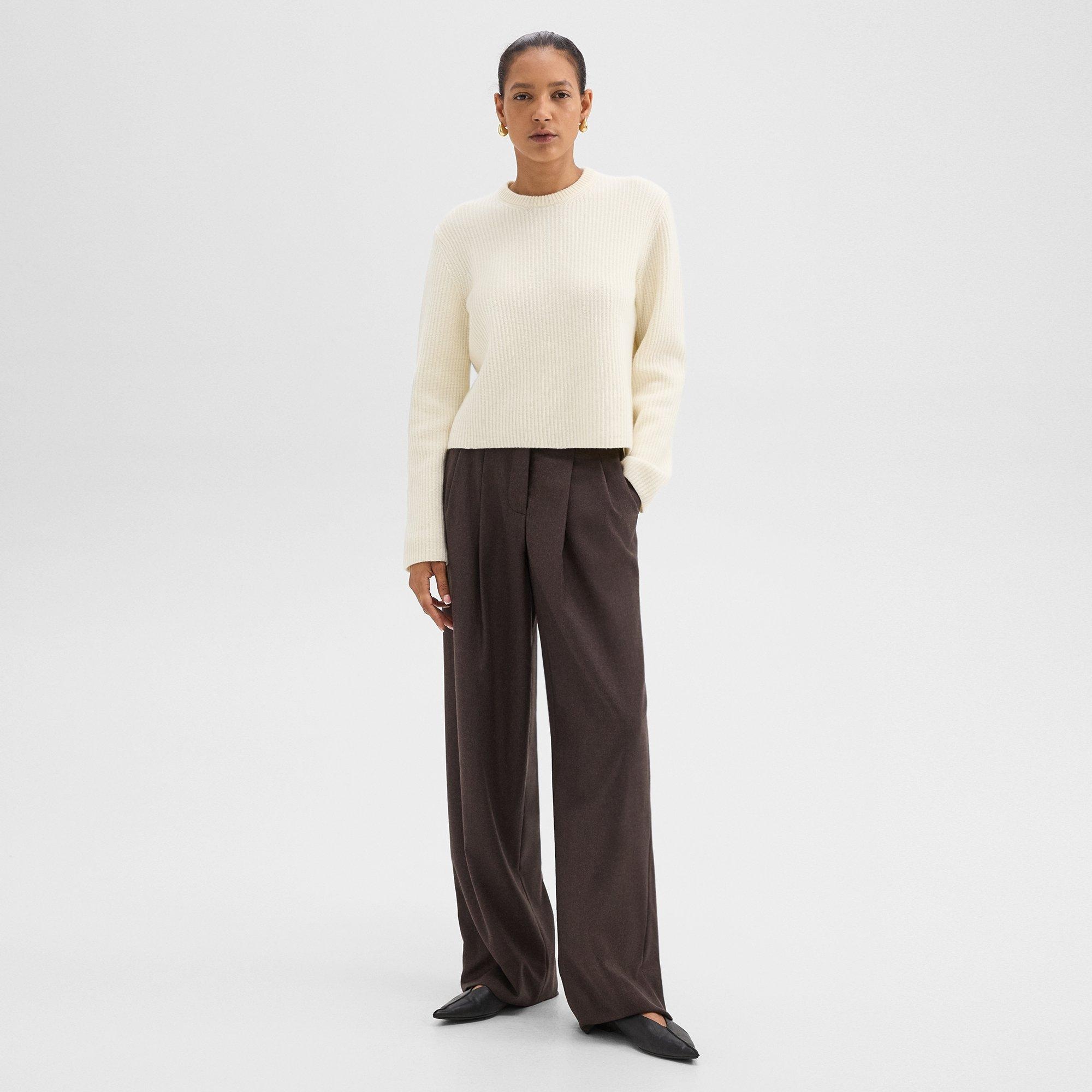 Double Pleat Pant in Sleek Flannel - 3
