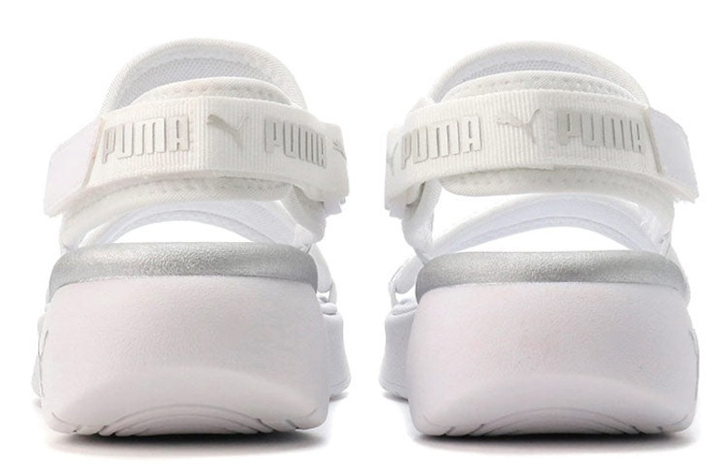 PUMA (WMNS) PUMA Sportie Sandal 'White Metallic Silver' 381172-02 outlook