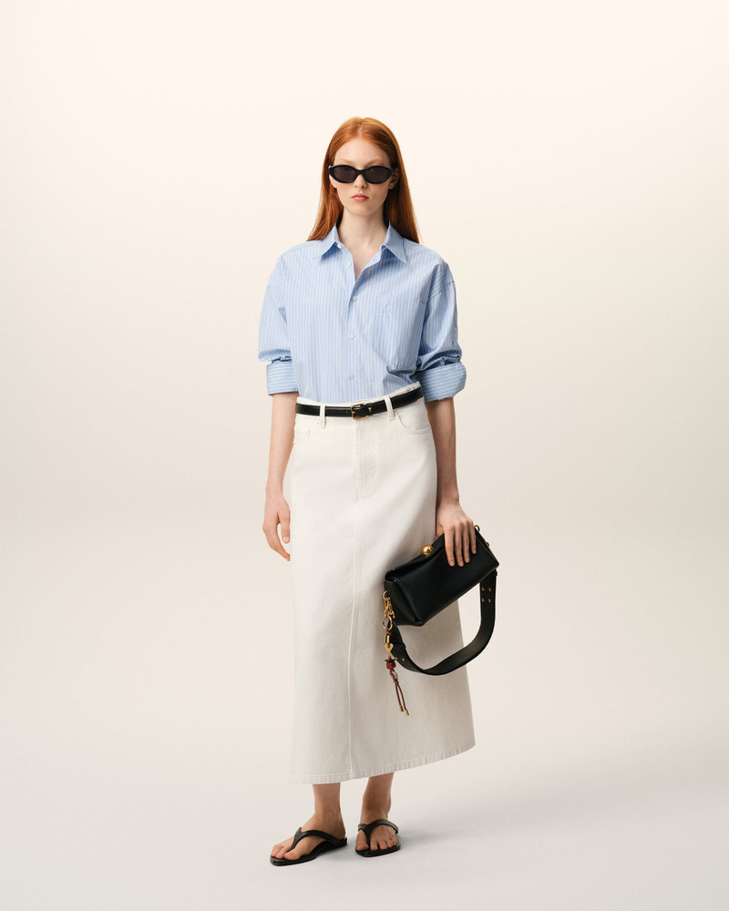 AMI Paris WHITE COTTON LONG SKIRT outlook