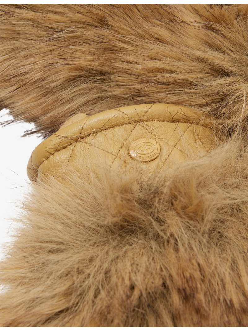 GOLDBERGH Hill Faux-Fur Leather Mittens outlook