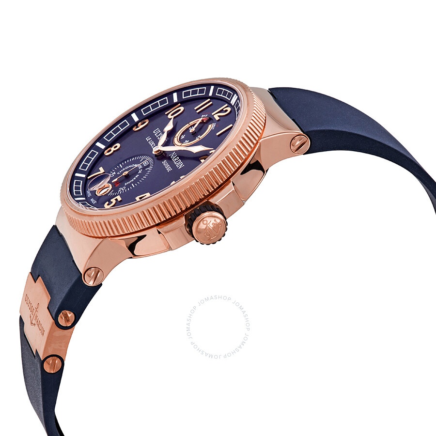Ulysse Nardin Marine Chronometer Manufacture Blue Dial Blue Rubber Men's Watch 11861263/63 - 2