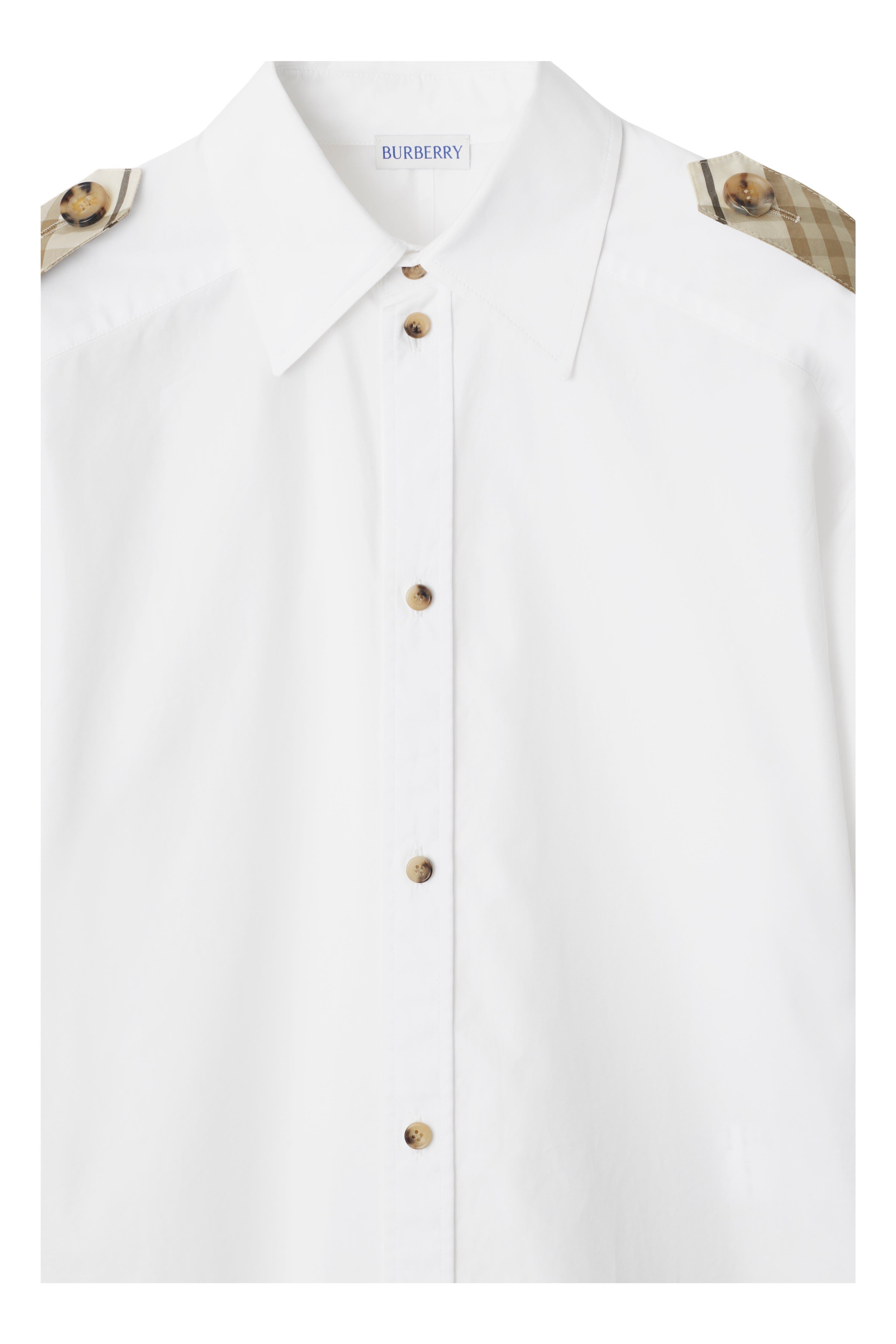 burberry Regular Fit Cotton Shirt in Optic White at Nordstrom - 5