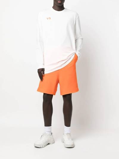 Y-3 logo-print drawstring Bermuda shorts outlook