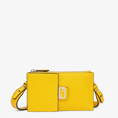 FENDI Yellow leather mobile phone holder outlook