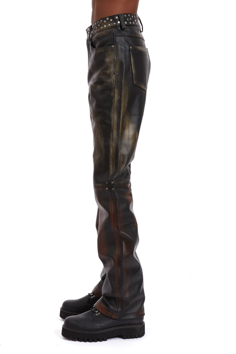 OMBRE STUDDED LEATHER PANT 5