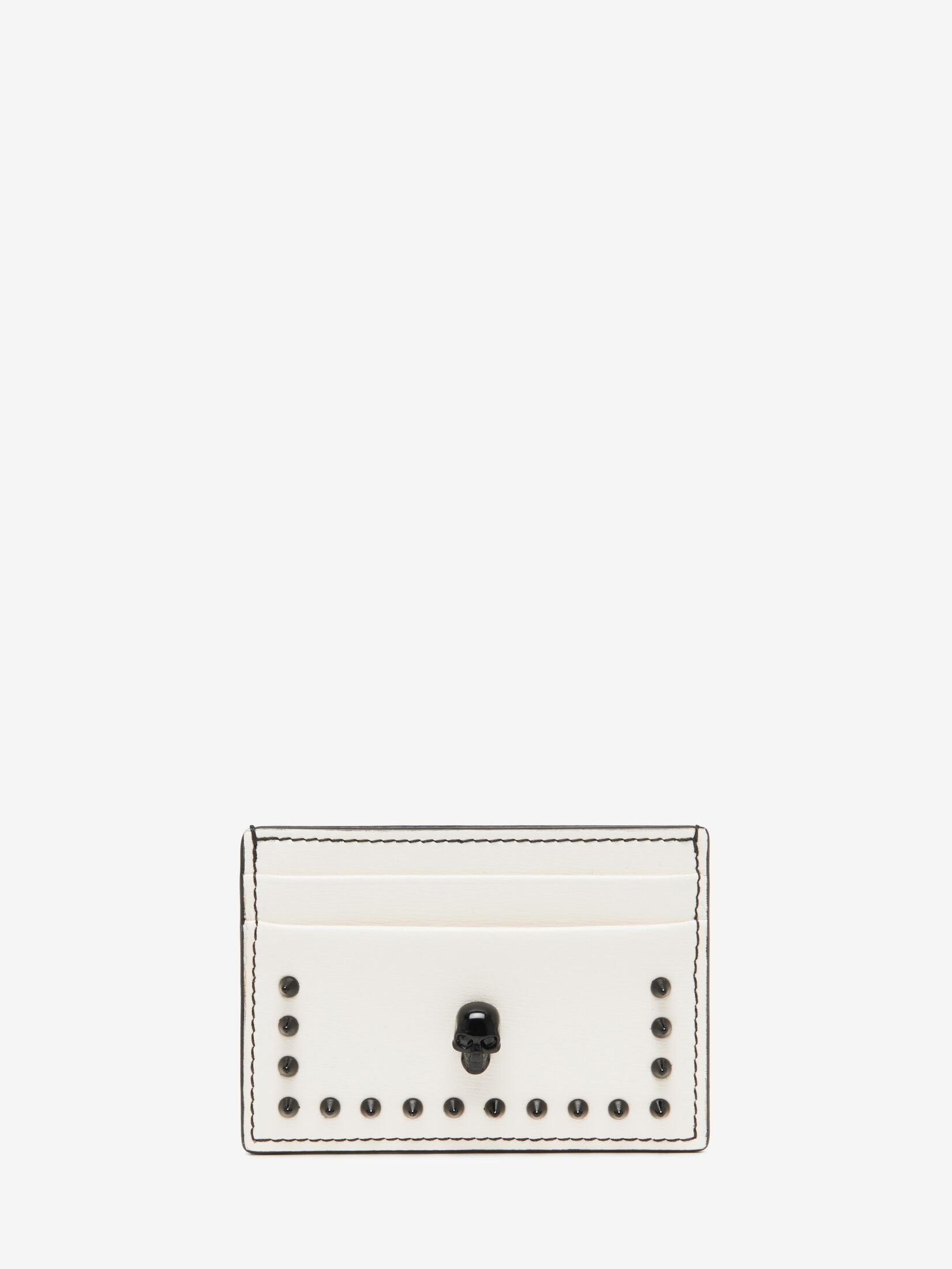 Women's Skull Card Holder in Soft Ivory - 1