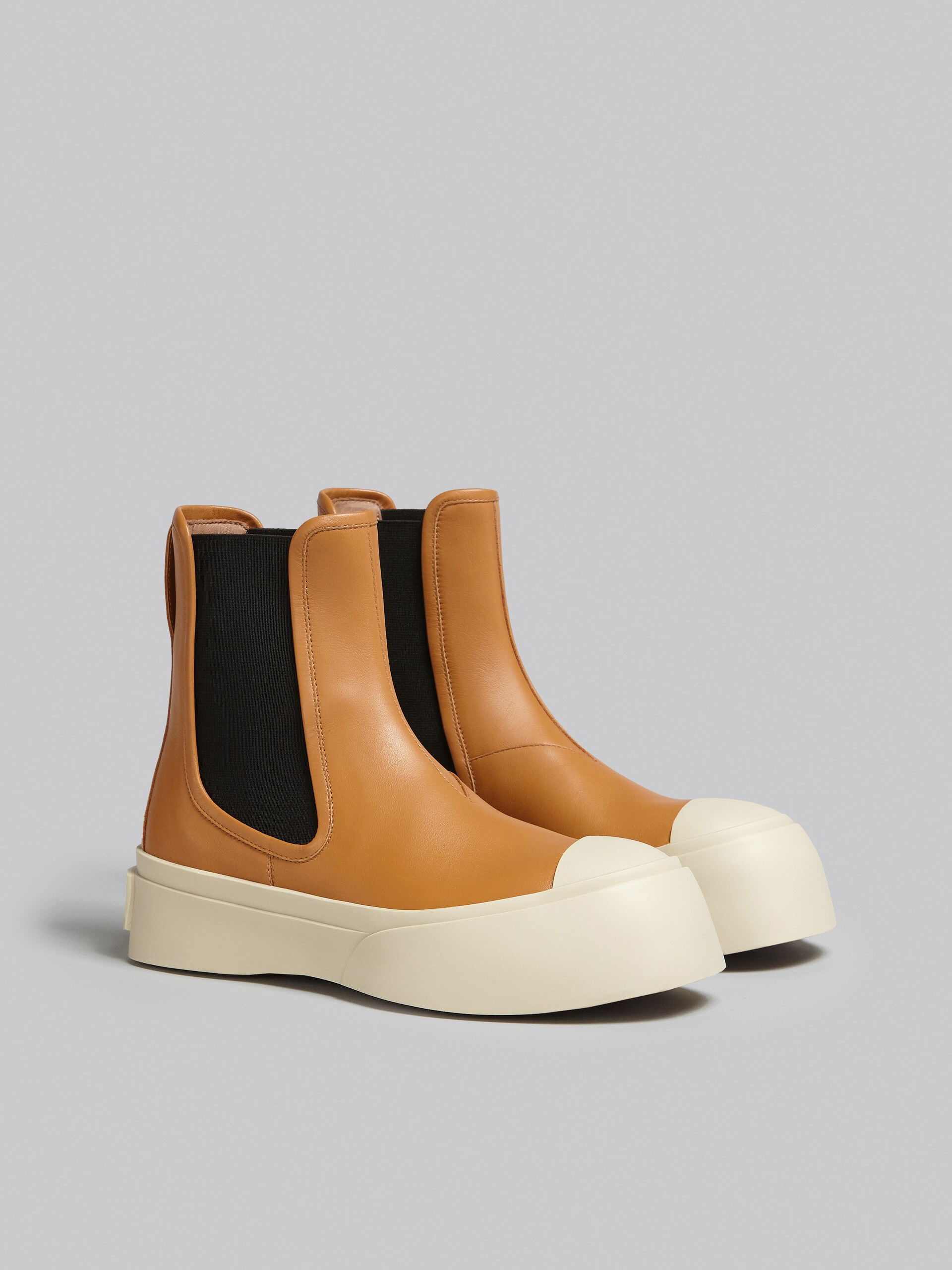 BROWN NAPPA LEATHER CHELSEA BOOT - 2