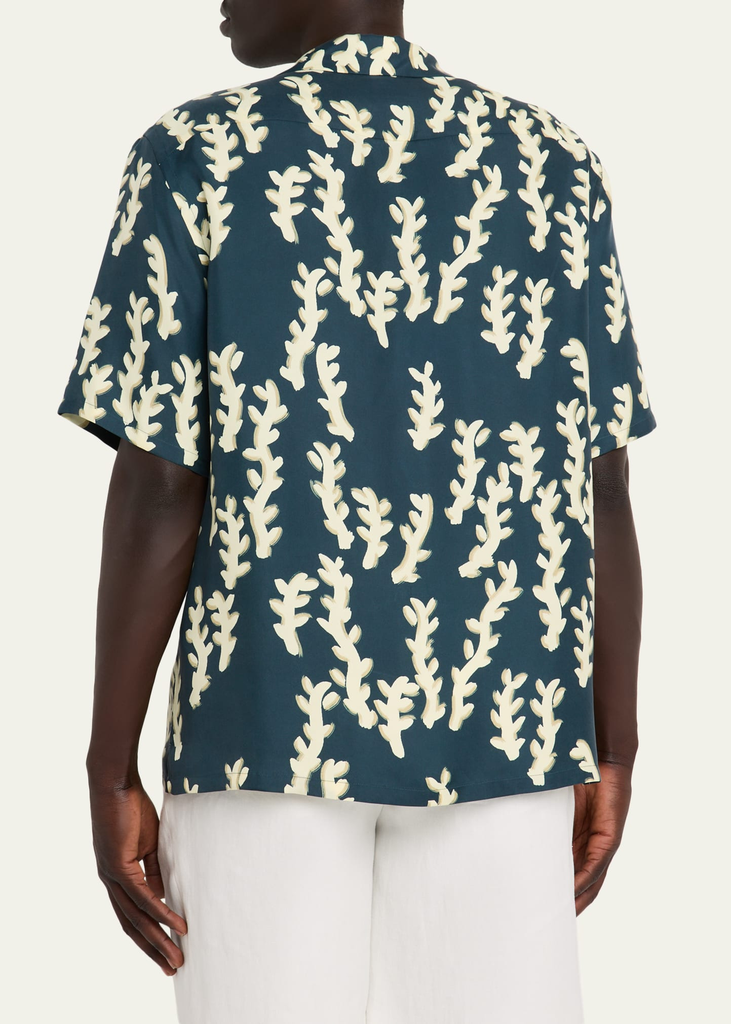 Men's Silk Oasi Print Camp Shirt - 3