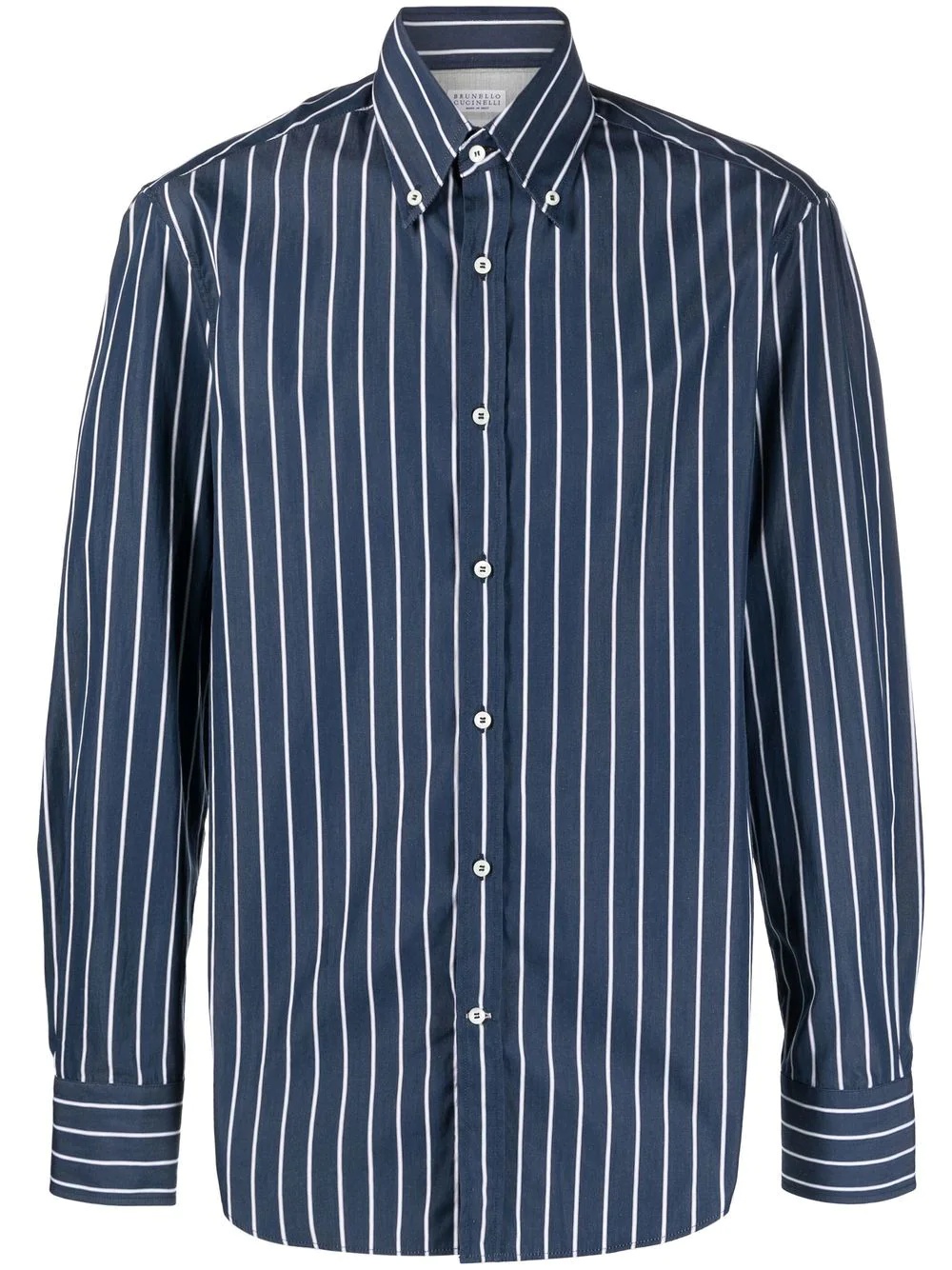 striped button-up shirt - 1