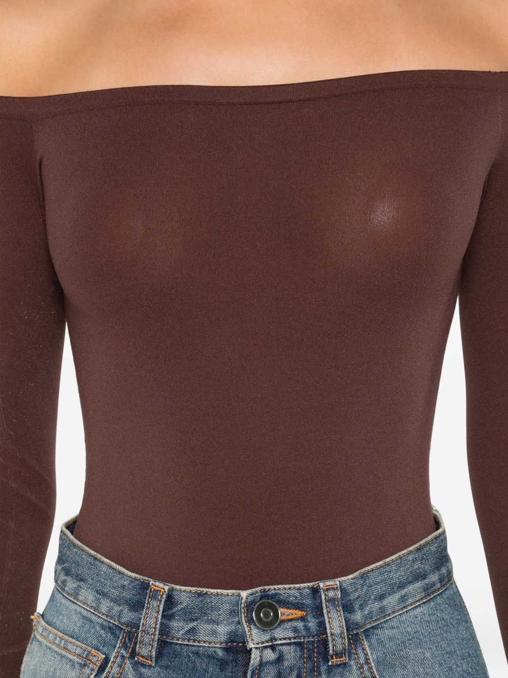 long-sleeve off-shoulder bodysuit - 5
