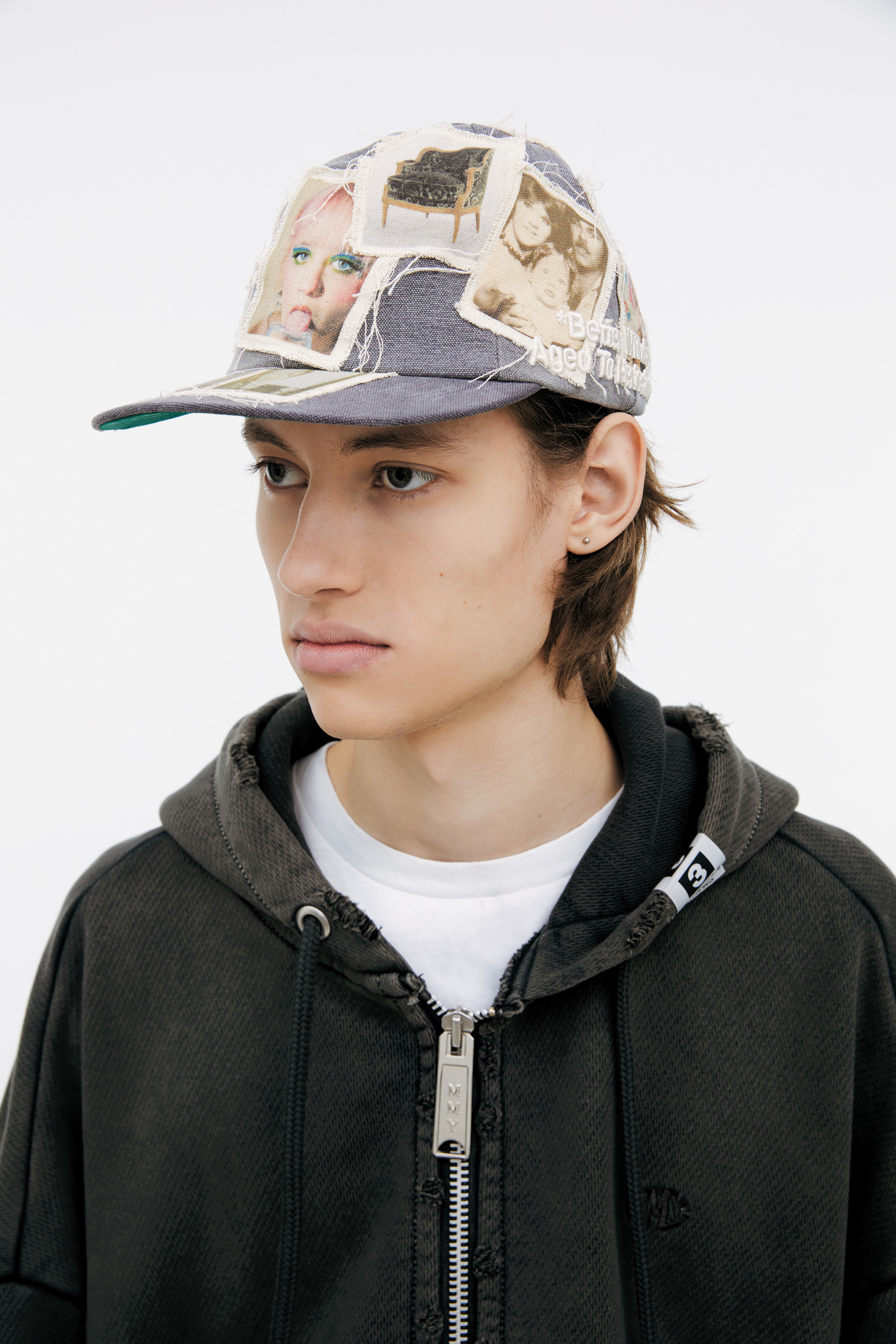 GREY CAP WITH PATCHES - 6
