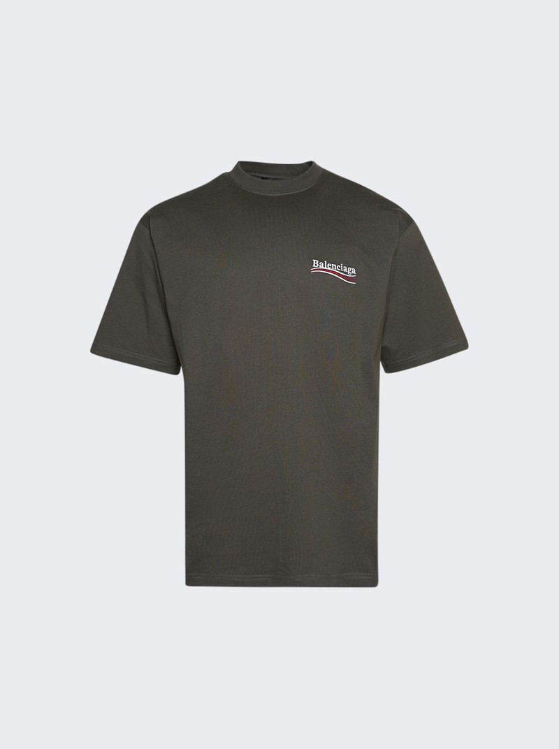 Classic T-shirt Khaki White And Red - 1