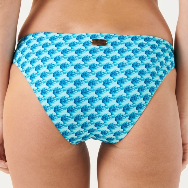 Women Bikini Bottom Midi Brief Micro Waves - 6