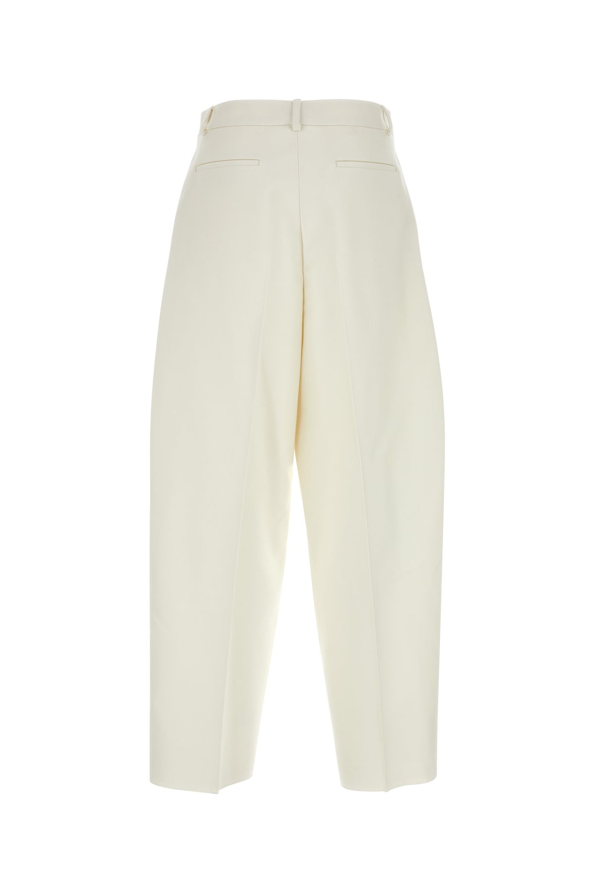 Ivory wool blend pant - 2
