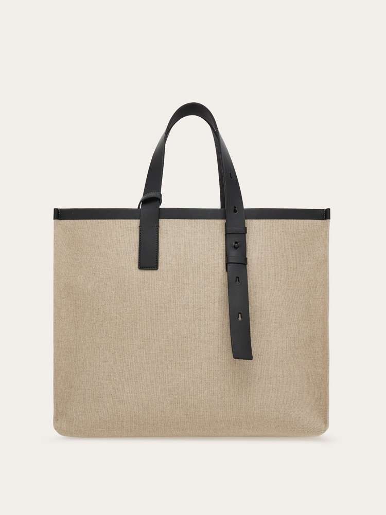 FERRAGAMO TOTE BAG WITH SIGNATURE | REVERSIBLE