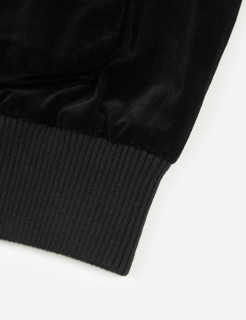 TIGER AND LOGO EMBROIDERY OVERSIZED VELVET BOMBER JACKET 12