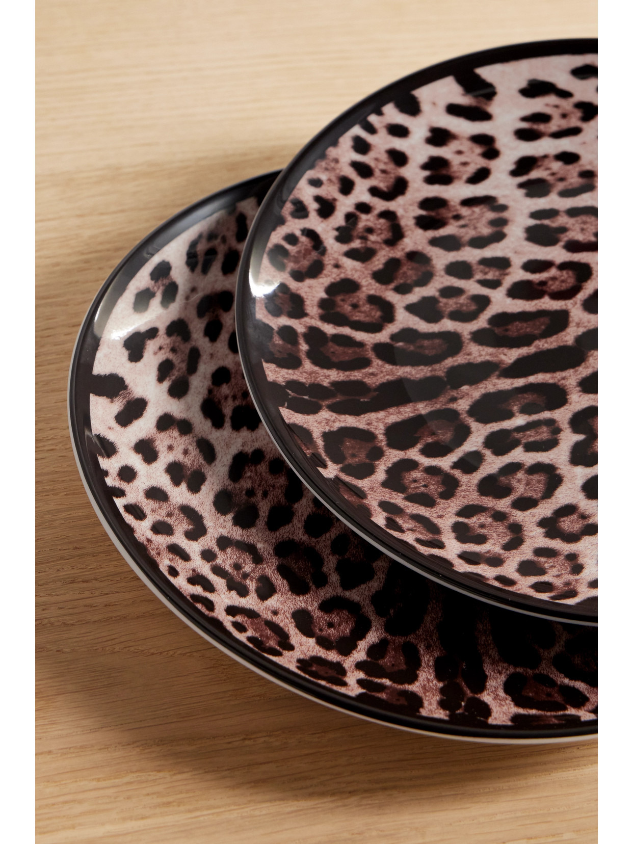 Set Of Two Leopard-print Porcelain Dinner Plates - 4