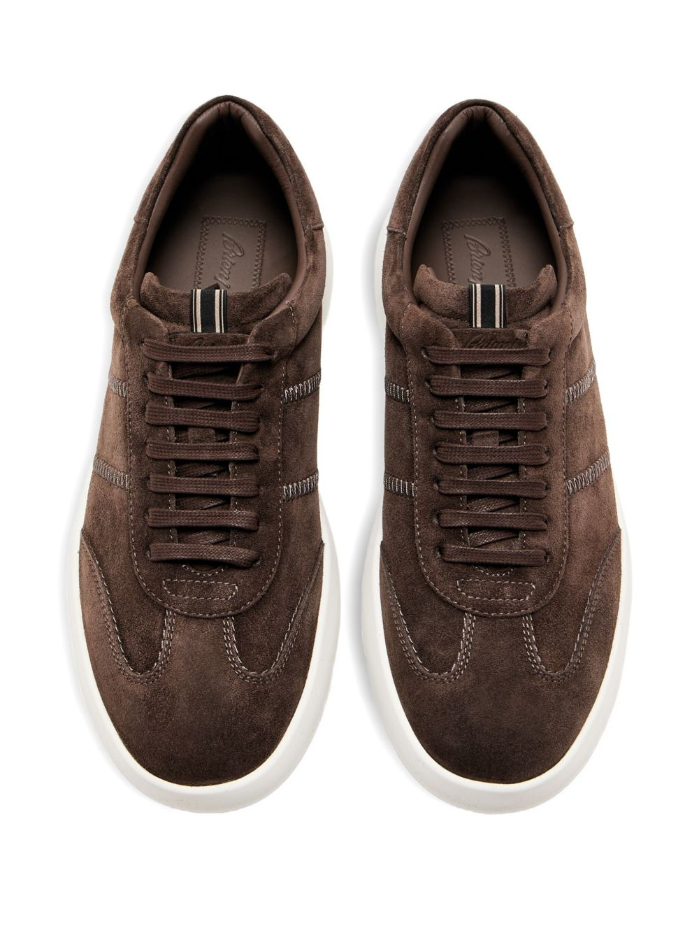 suede lace-up sneakers - 3