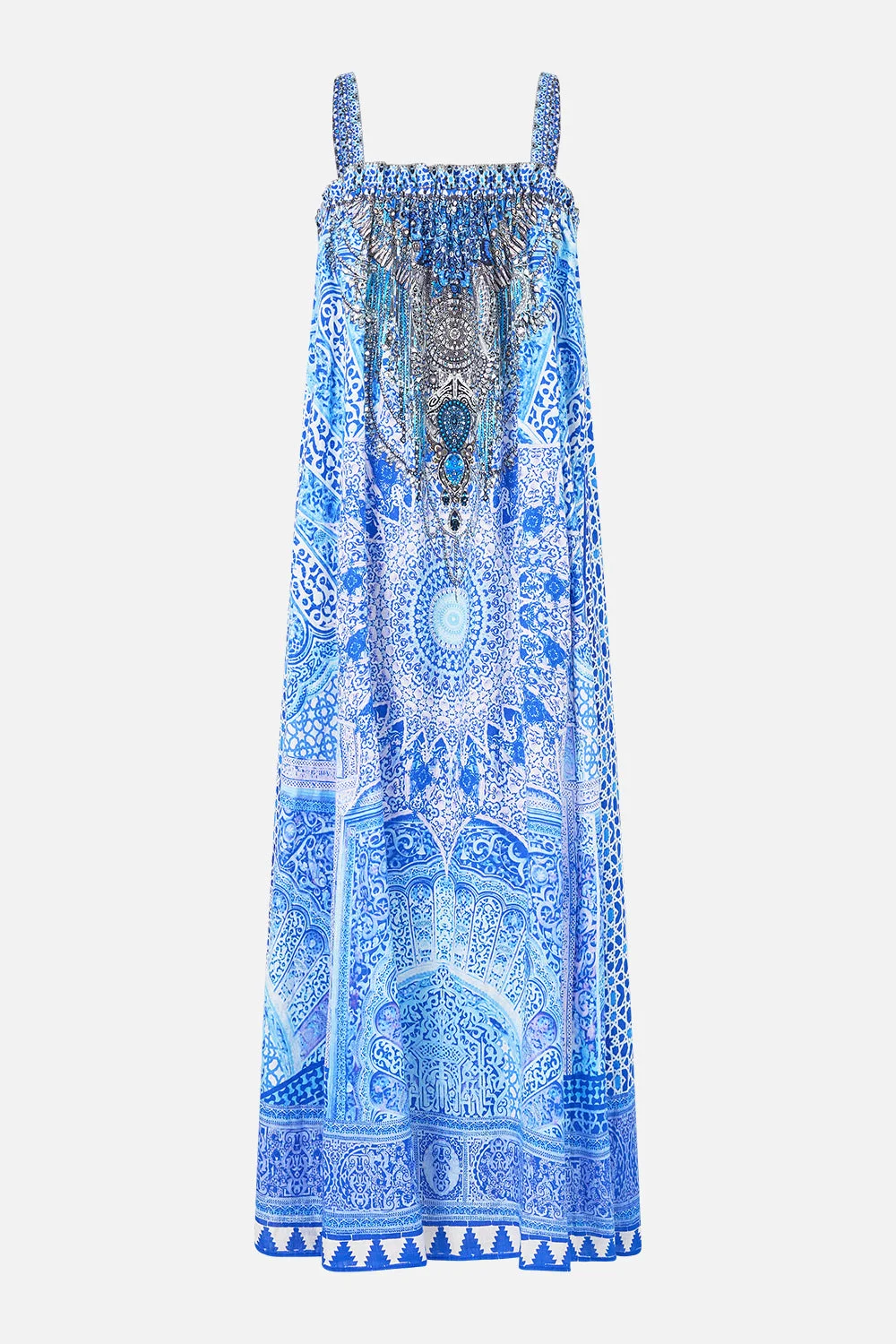 ELASTIC BODICE MIDI DRESS - 1