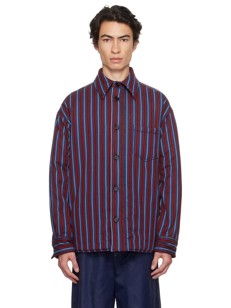 Blue & Red Striped Jacket - 1
