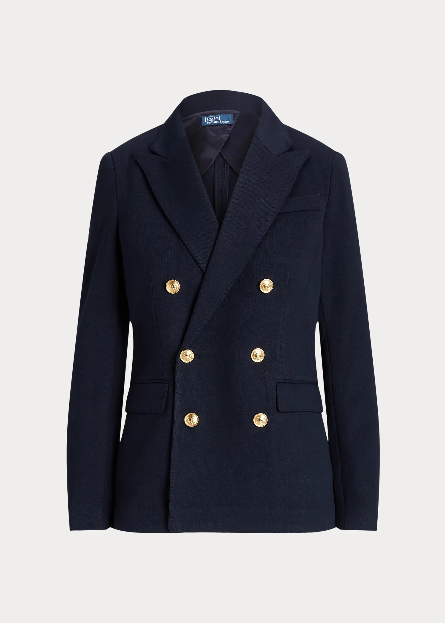 Double-Breasted Knit Blazer - 1