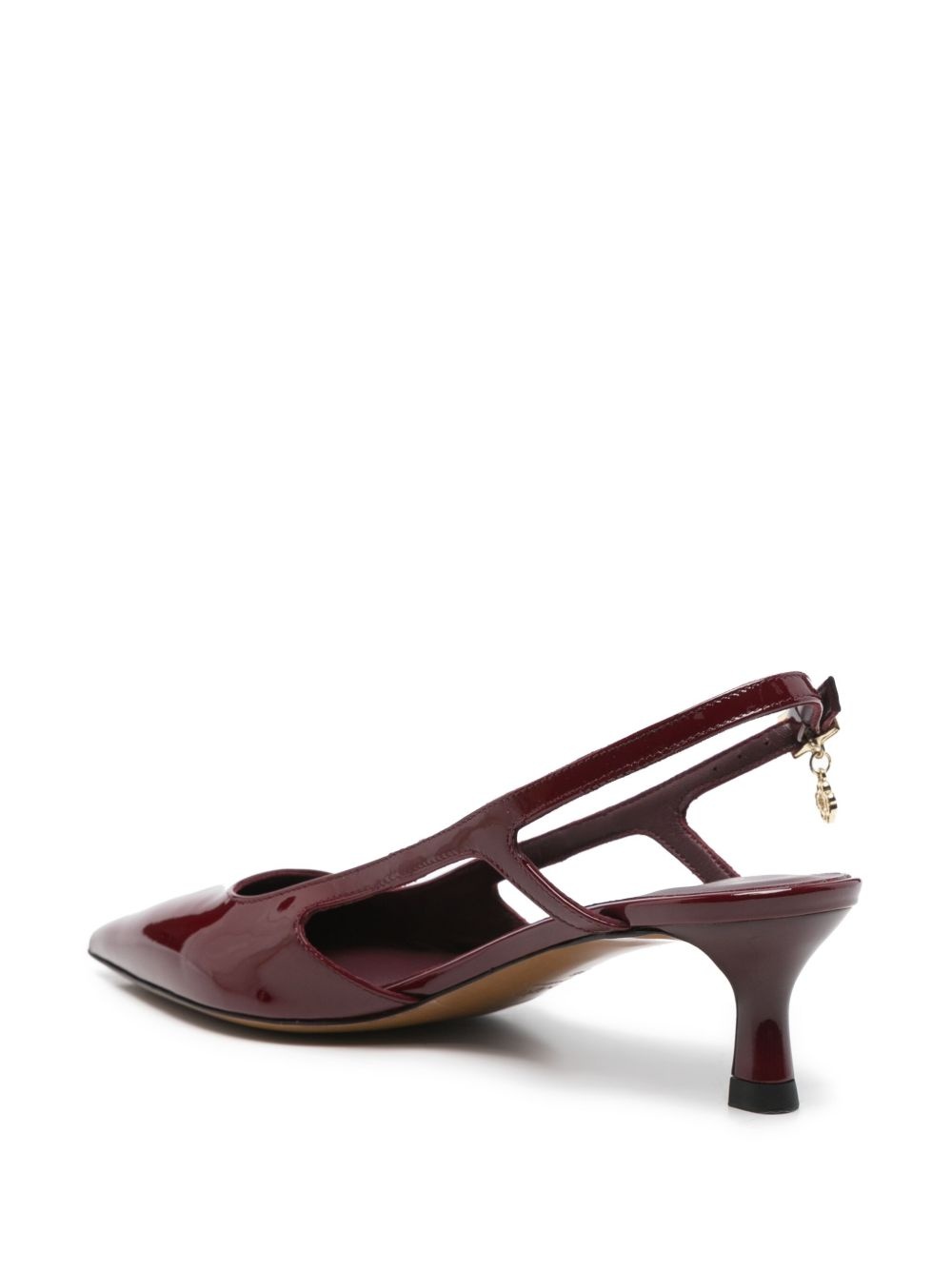 60mm patent-leather slingback pumps - 3