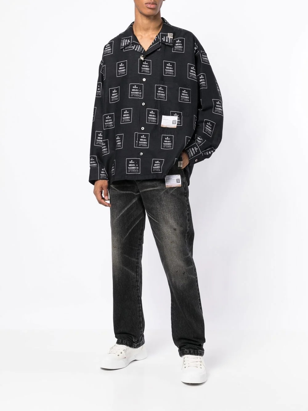 all-over logo-print shirt - 2