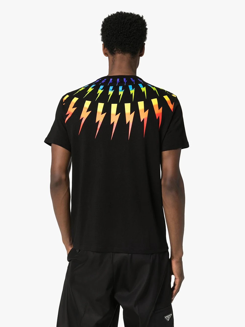 Rainbow thunderbolt-print T-shirt  - 4