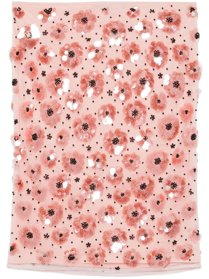 flower-sequins mini skirt 1