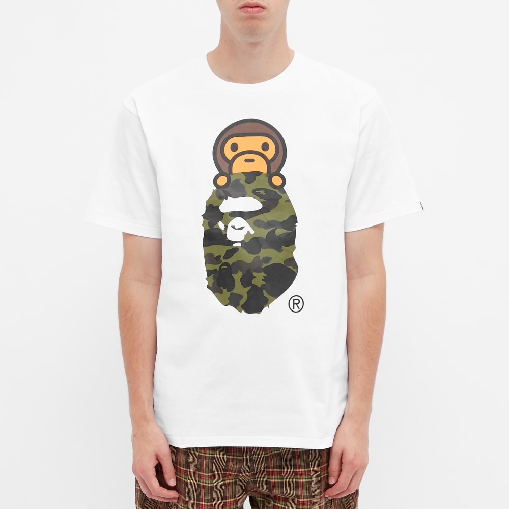 A Bathing Ape 1st Camo Milo on Ape Head Tee - 4