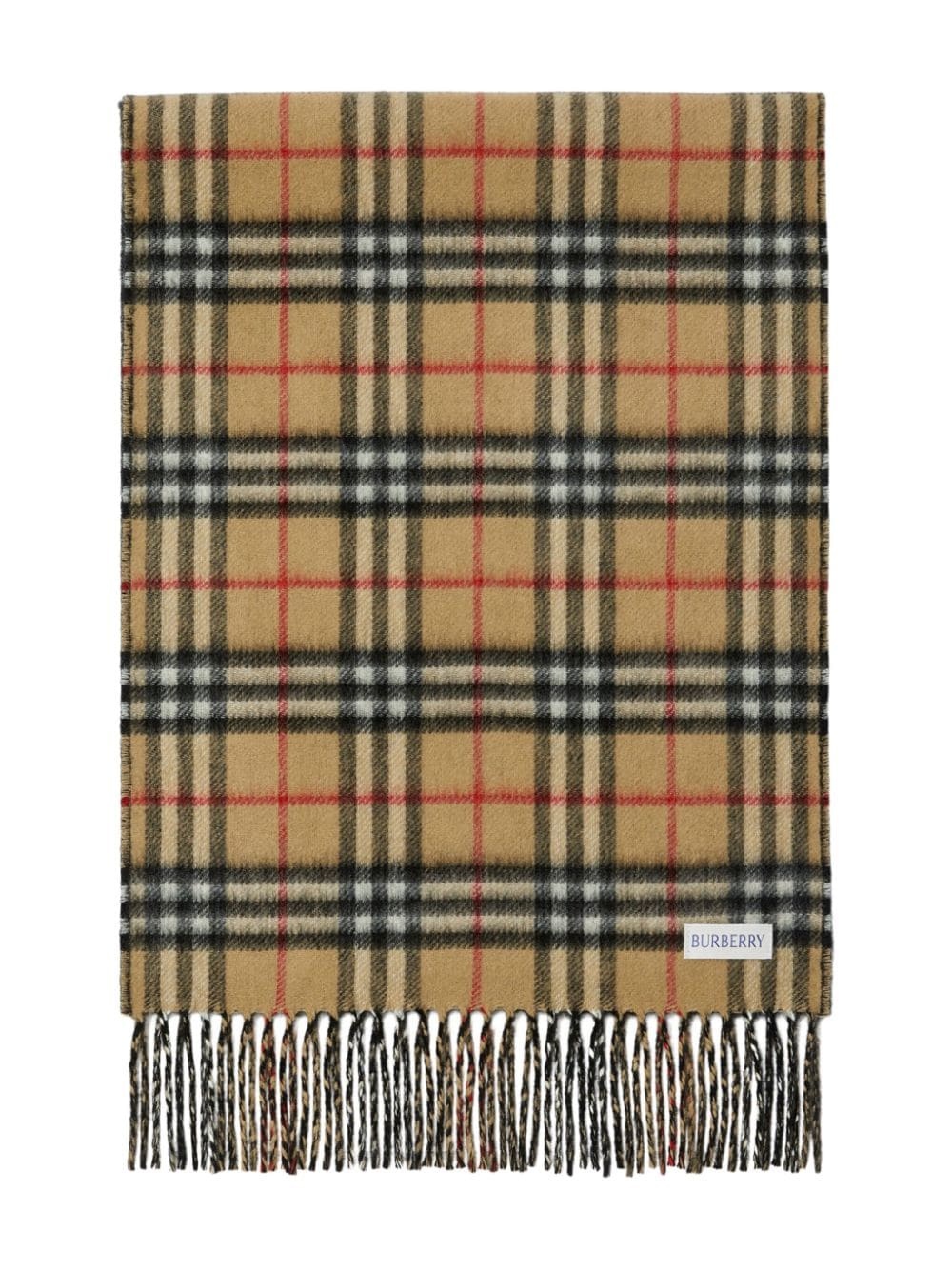 Check cashmere reversible scarf - 3