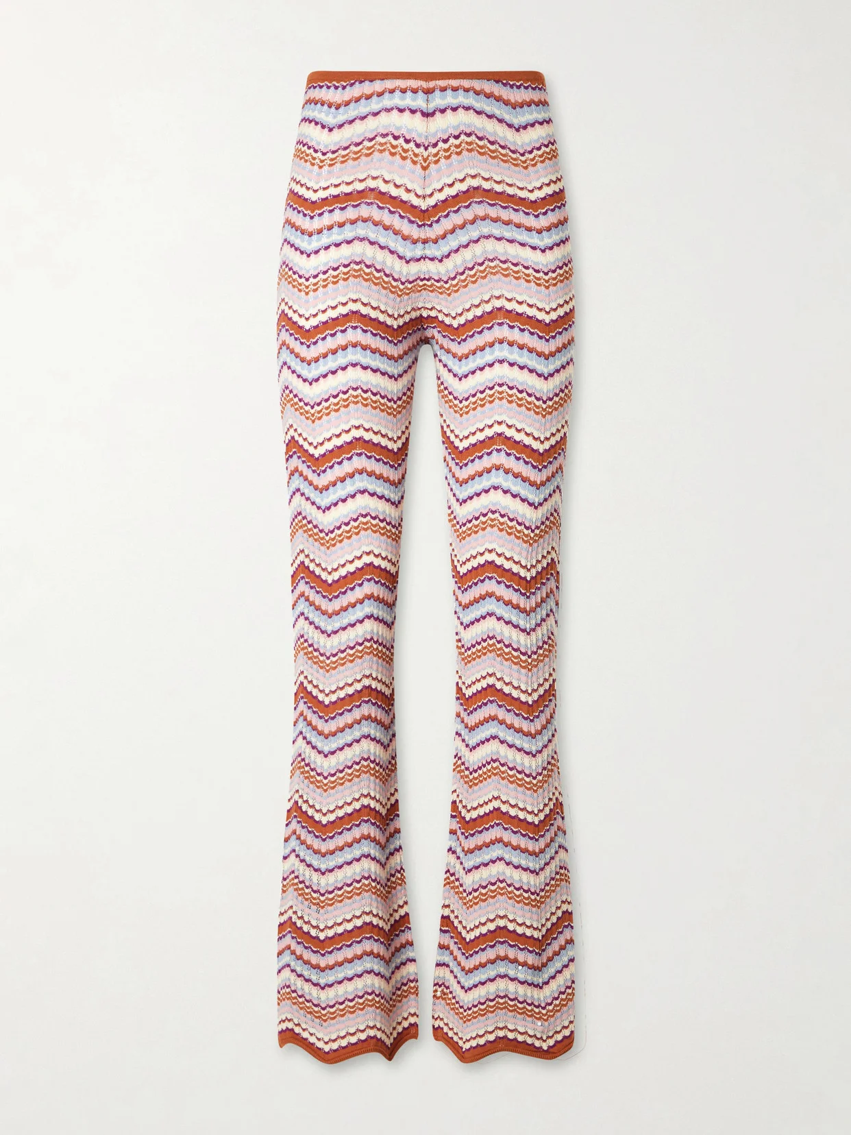 Boni Striped Chocheted Cotton Straight-leg Pants - 1