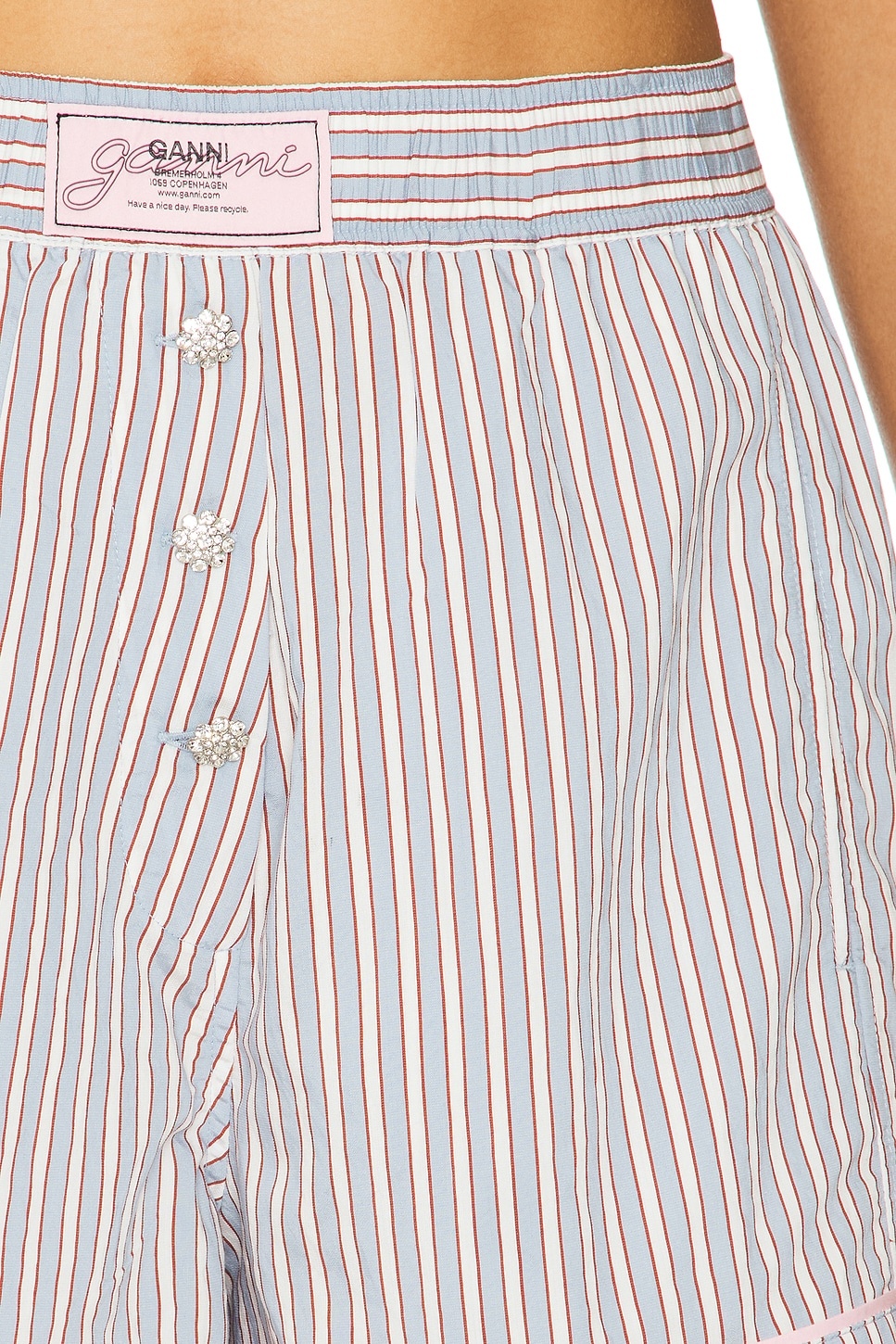 Yarn Dyed Stripe Elasticated Shorts - 6
