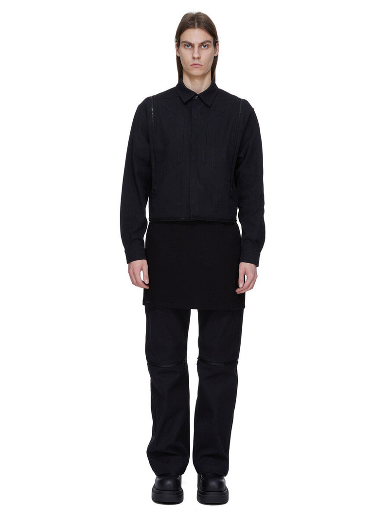 Rick Owens Black Concordians Bonotto Capsule Heizer Long Coat outlook