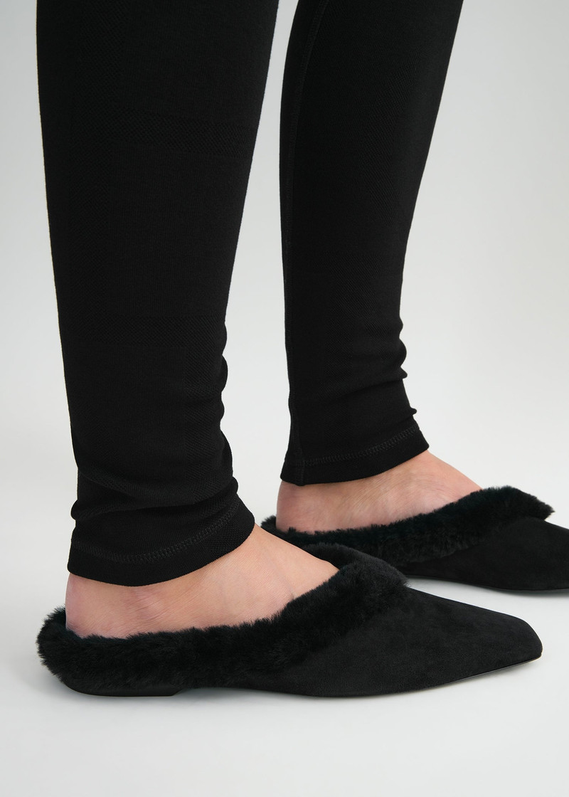 Shearling-edge slippers black 3