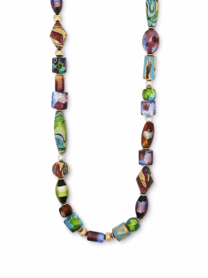 multi-glass bead necklace - 2