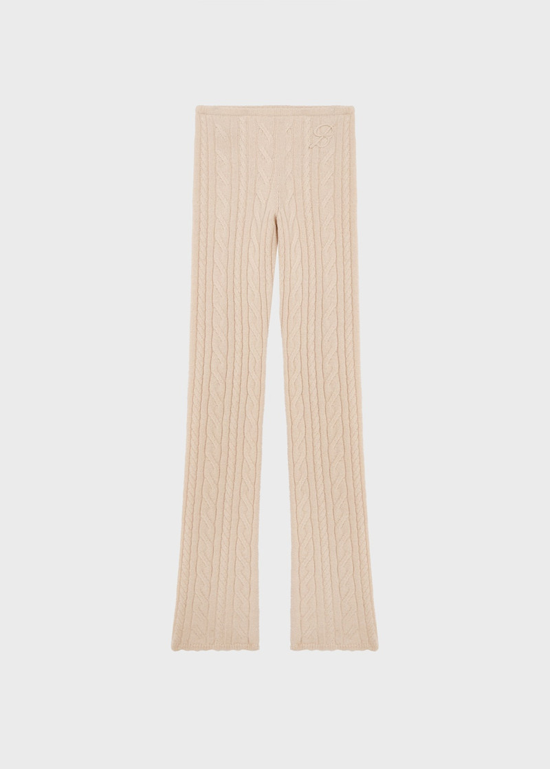 RIBBED KNIT PANTS WITH TORCHON 1