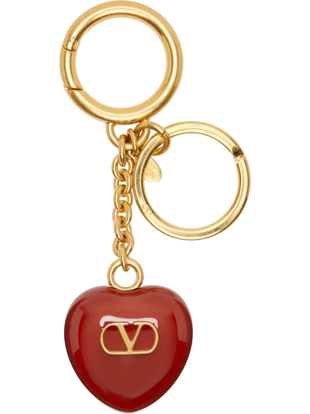 Gold Coeur Royal Bag Charm Keychain - 1